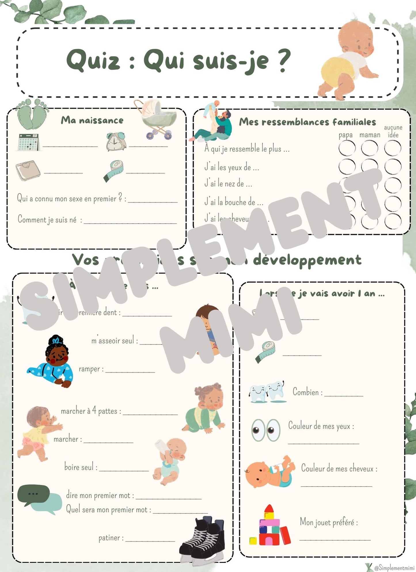 Quiz - Qui suis-je ? (Bébé)